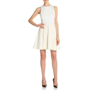 Alice + Olivia white tweed dress